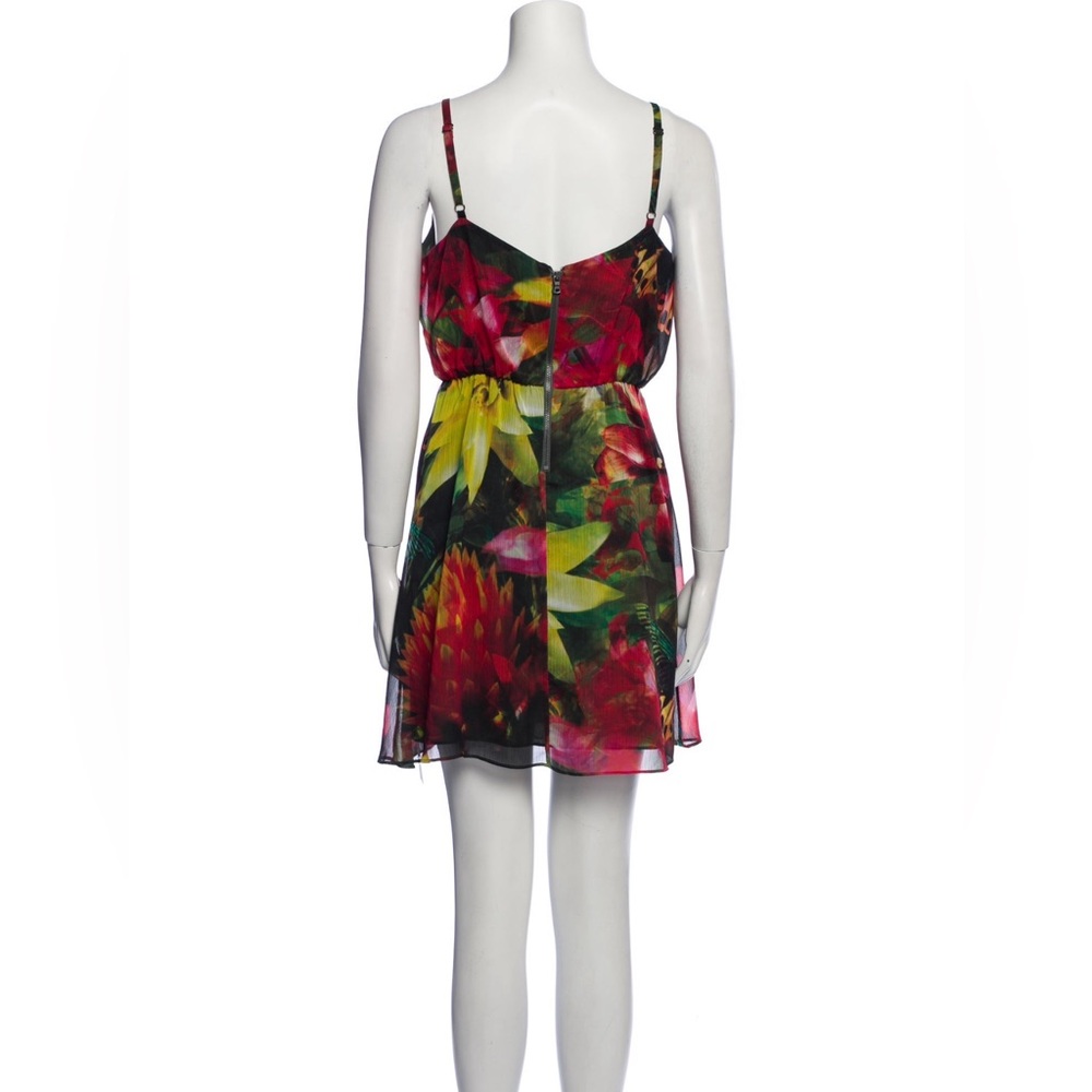 Alice + Olivia Daley Tropical Jungle Print BOHO Spaghetti Strap Dress Size L NEW - Picture 5 of 9